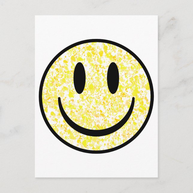 Splattered Smile Face Postcard (Front)