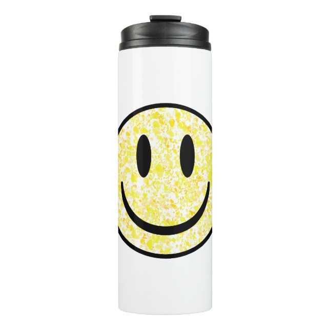 Splattered Smile Face Thermal Tumbler (Front)