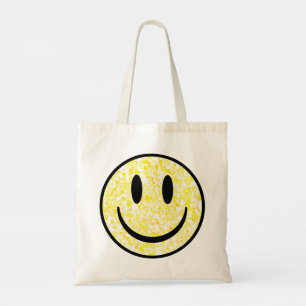 Splattered Smiley Face Tote Bag