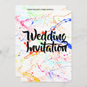 Splattered Wedding Invitation