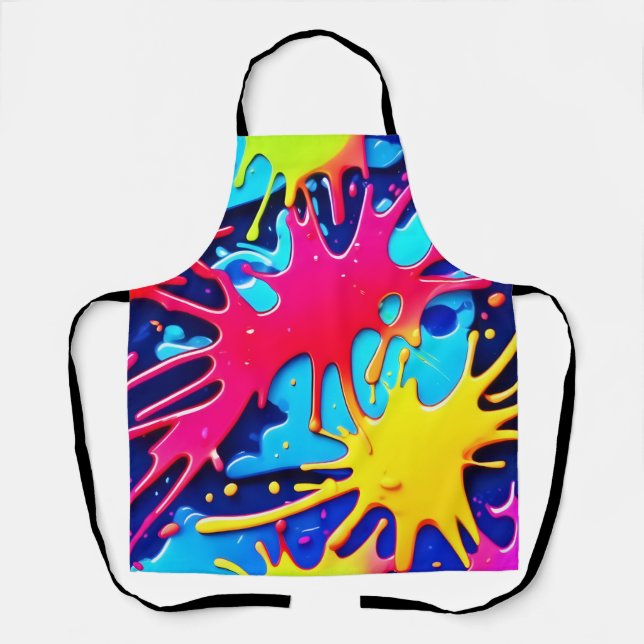 Splatterfest: A Colourful Chaos Apron (Front)