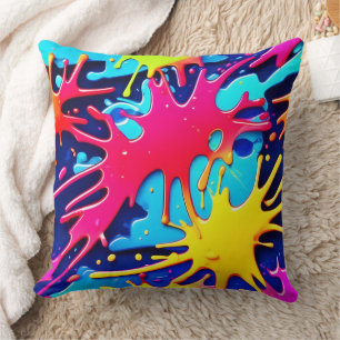 Splatterfest: A Colourful Chaos Cushion