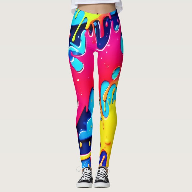 Splatterfest: A Colourful Chaos Leggings (Front)