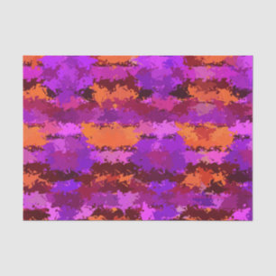 Splatters of Purple and Orange Tissue Paper