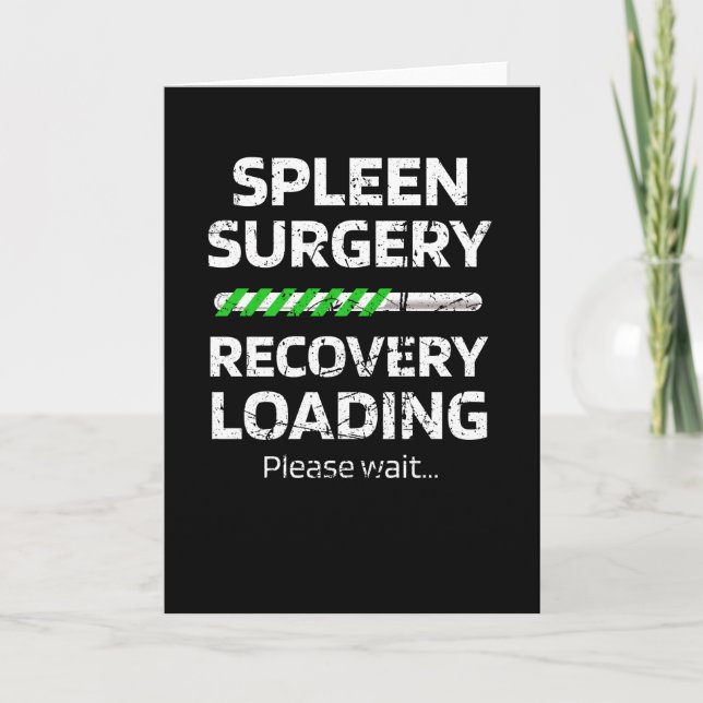 Spleen Surgery Recovery Splenectomy Spleen Removal Card (Front)