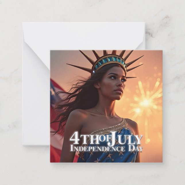 Splendid 4th of July Design - Fireworks & Freedom Card (Front)