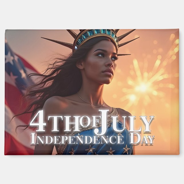 Splendid 4th of July Design - Fireworks & Freedom Magnet (Front)