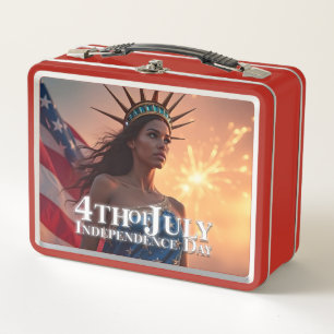 Splendid 4th of July Design - Fireworks & Freedom Metal Lunch Box