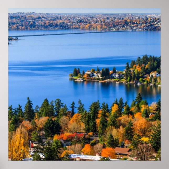 Splendid colours of fall at Bellevue Poster (Front)