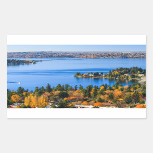 Splendid colours of fall at Bellevue Rectangular Sticker