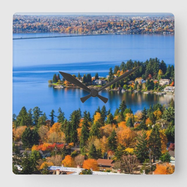 Splendid colours of fall at Bellevue Square Wall Clock (Front)