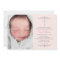 Splendid Cross Photo Baptism Invitation - Pink