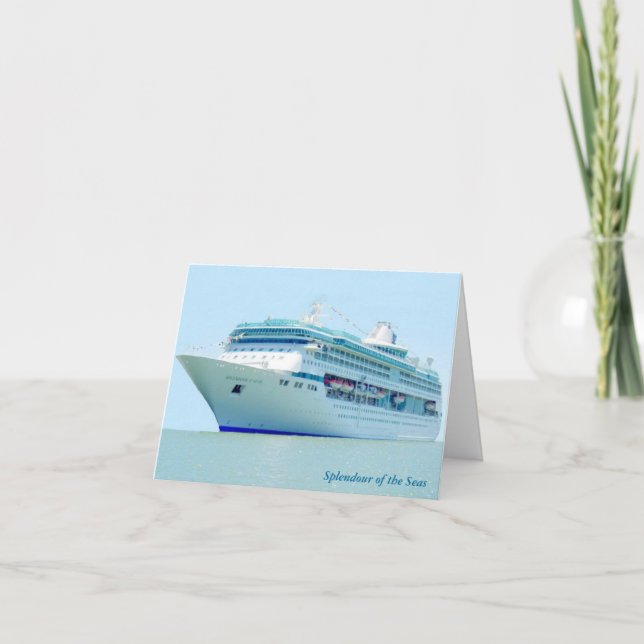 Splendid Cruise Ship Custom Note Card (Front)