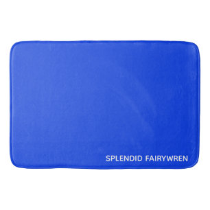 Splendid Fairywren Blue Color Name Bath Mat