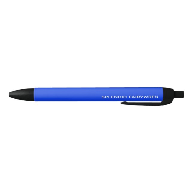 Splendid Fairywren Blue Color Name Black Ink Pen (Bottom)