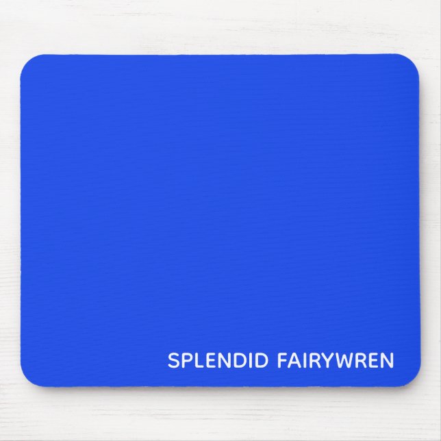 Splendid Fairywren Blue Colour Name Mouse Pad (Front)