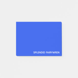 Splendid Fairywren Blue Colour Name Post-it Notes