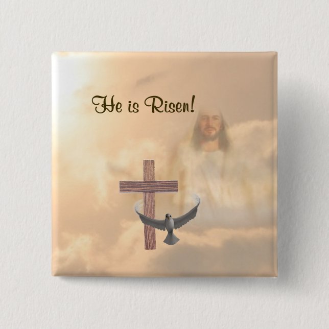Splendid He is Risen Button (Front)