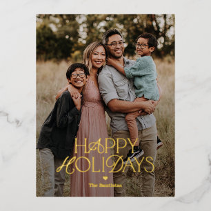 Splendid Mix FOIL Happy Holidays Card Postcard