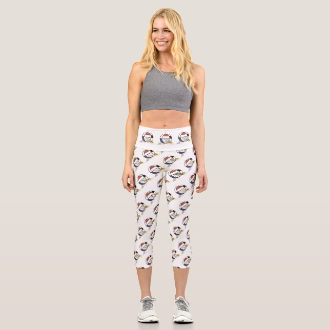  Splendid Neoplasticism Art Monogram. Letter Q Capri Leggings (Front)
