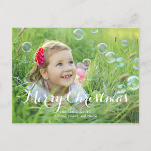 Splendid Script Christmas Photo Card