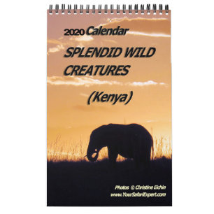 SPLENDID WILD CREATURES - KENYA Calendar (Single P