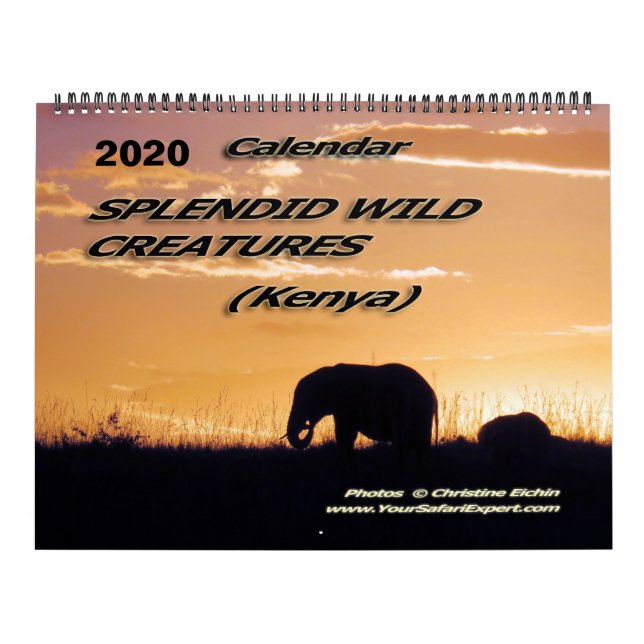 Splendid Wild Creatures - Kenya calendar (two-page (Cover)