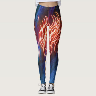 SplendidLee - Abstract Lights Photo Print Leggings