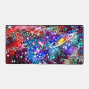 Splendorous Crowded Cosmos Desk Mat