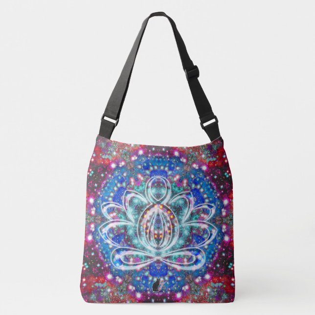 Splendorous Zen Lotus Crossbody Bag (Front)