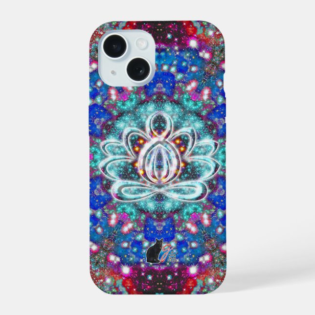 Splendorous Zen Lotus iPhone 15 Case (Back)