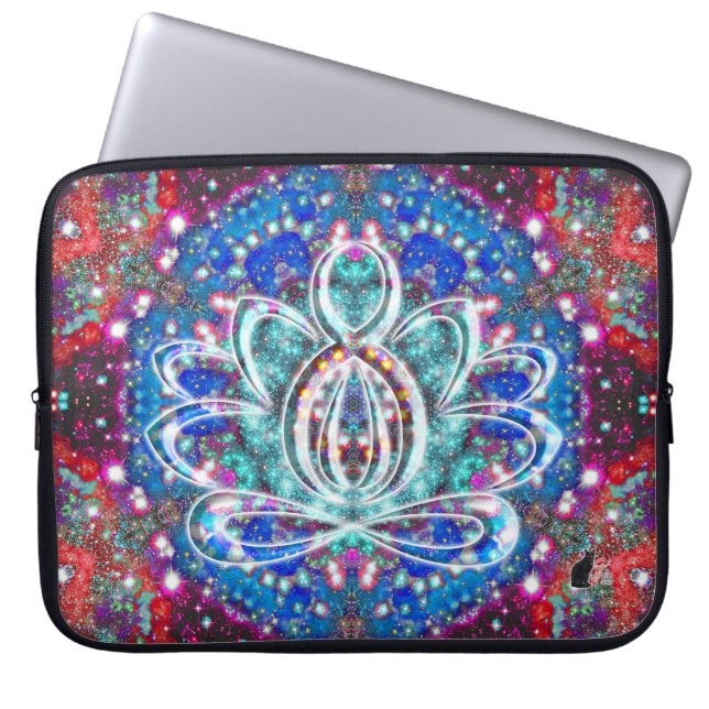 Splendorous Zen Lotus Laptop Sleeve (Front)