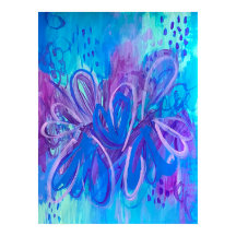 Splendour Colourful Abstract Painting Print