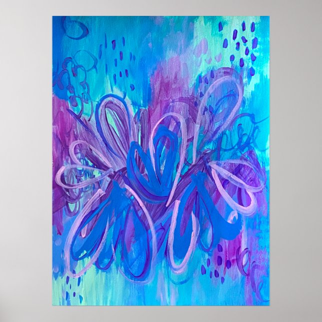 Splendour Colourful Abstract Painting Print (Front)