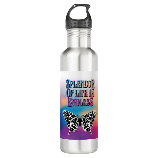 Splendour of Life with Butterfly 710 Ml Water Bottle (Front)