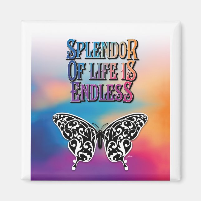 Splendour of Life with Butterfly Magnet (Front)