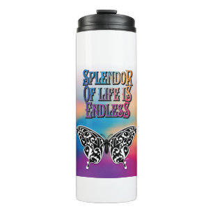 Splendour of Life with Butterfly Thermal Tumbler