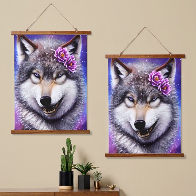 Splendour of the Wolf Hanging Tapestry (Asymmetrical)