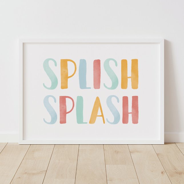 Splish Splash Colourful Kid Bathroom Decor (Creator Uploaded)