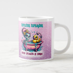 Splish Splash Funny Skeleton Mum Large Coffee Mug