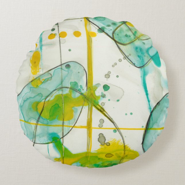 Splish Splash I Round Cushion (Front)