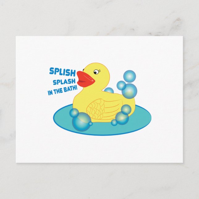 Splish Splash In The Bath! Postcard (Front)