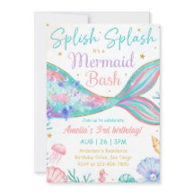Splish Splash Mermaid Bash Under The Sea Birthday