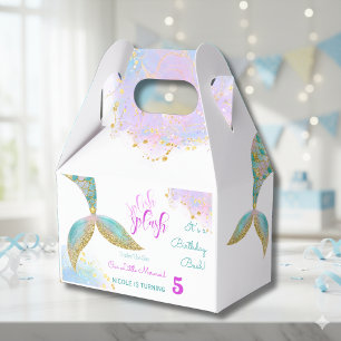 Splish splash mermaid birthday bash favour box