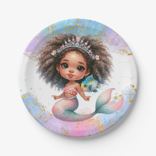 Splish Splash Mermaid Party Plain Paper Plates
