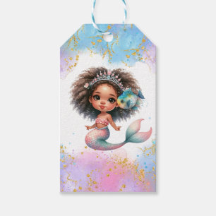 Splish Splash Mermaid Plain Party Gift Tags