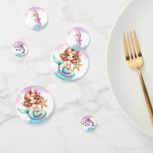 Splish Splash Mermaid Plain Party Table Confetti