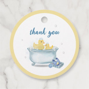 Splish Splash Mummy Duck Bathtub Baby Shower Favour Tags