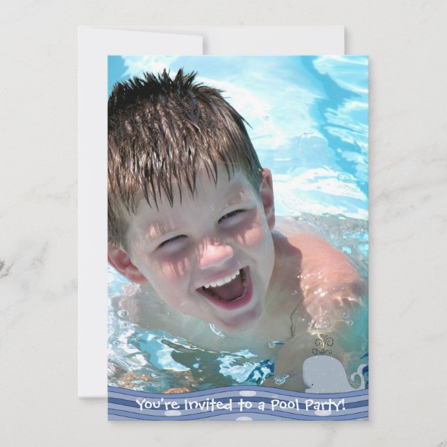Splish Splash Pool Party Invitation (Front)