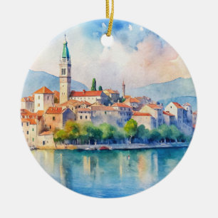 Split city Croatia Ceramic Ornament